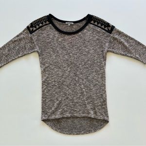 Charlotte Russe Grey Heathered Blouse, Small